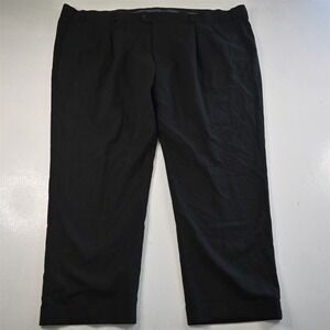 GS 56x30‎ Gray Wool Pleated Cuffed Classic Dress Trouser Mens Pants